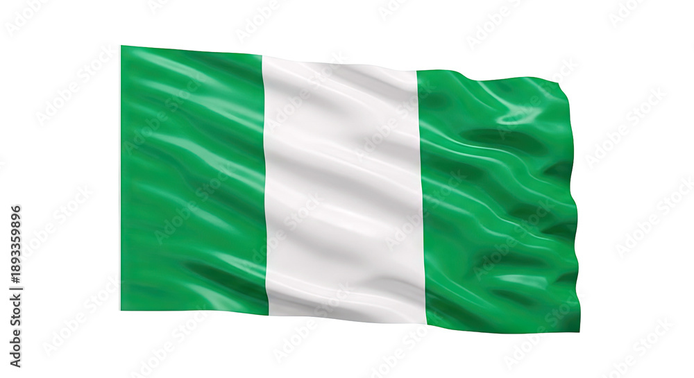 Obraz premium Nigerian Flag Waving
