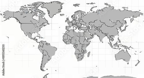World Map Political Borders Continents Countries Geography.