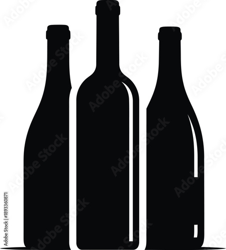 wine bottle vector illustration