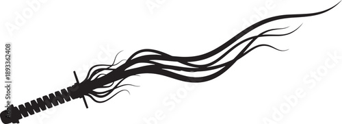 Black and White Sketched of a Whisk with Long Curved Bristles whisk bristles sketched cooking utensil