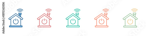 Smart Home Icon Set Multiple Style Collection 