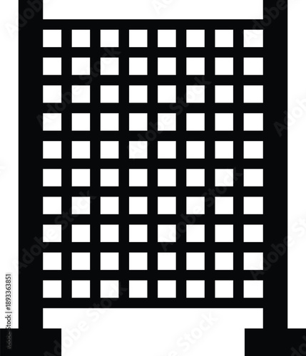 Trellis icon. Wooden trellis sign. Garden trellis symbol. flat style.