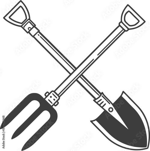 set of gardening tools