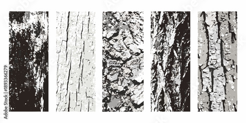 Abstract vertical stripes showcasing textural variations in grayscale