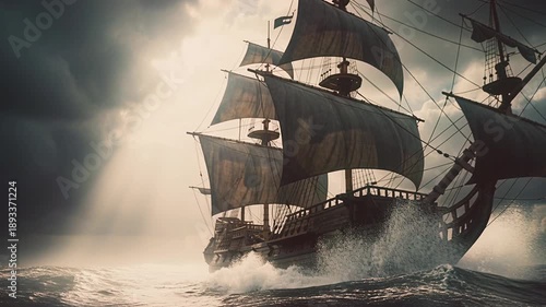 Ancient Galleons 3D Video Animation