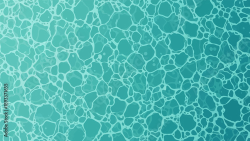 A vibrant turquoise water surface with light patterns