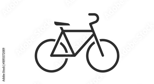 Stylized bicycle illustration showcasing a contemporary minimalist design aesthetic for cycling