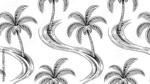 Wallpaper Mural seamless pattern with floral elements Torontodigital.ca