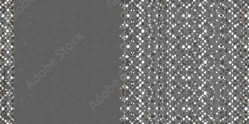 A stark contrast between a smooth dark area and a speckled bright pattern