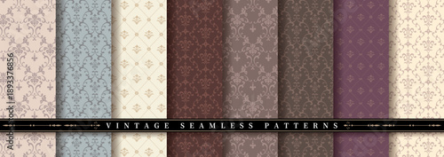 ビンテージシームレスパターンセット