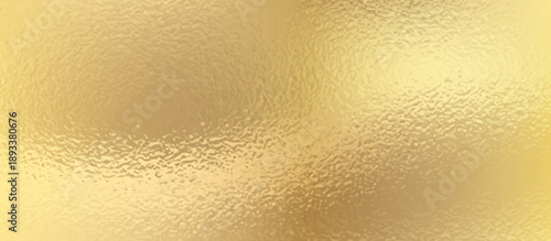 Gold foil leaf texture, glass effect background vector illustration.