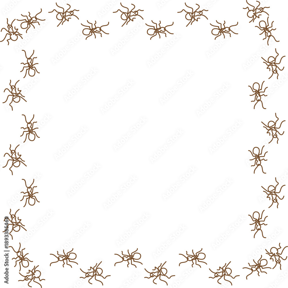 Obraz premium light brown colored spider border frame design
