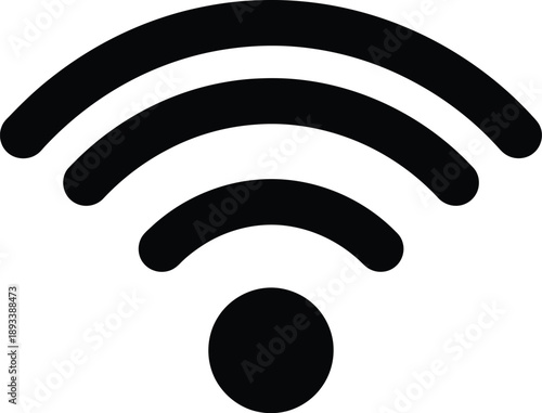 Wifi symbol isolated on white background