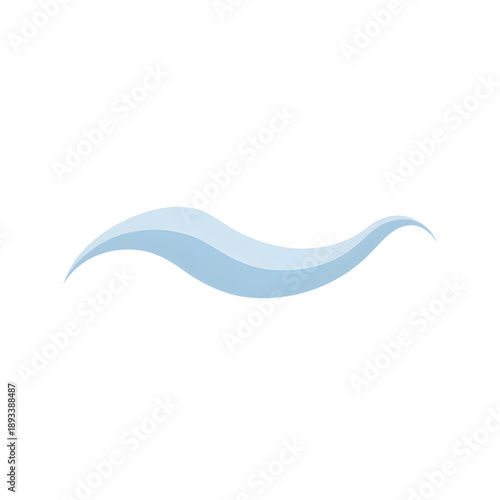 Soft pastel spring wind waves on white background, gentle renewal