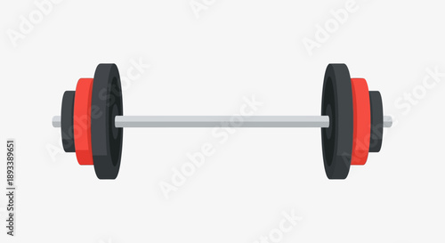 Dumbbell with weights illustration