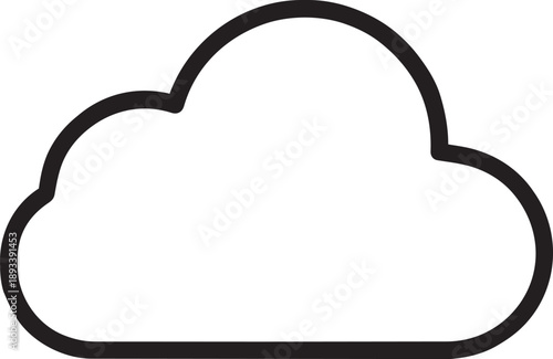 Cloud overcast sky weather line icon vector illustration