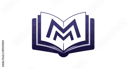 Open Book Logo Design Concept