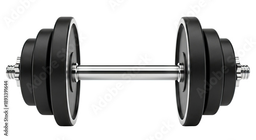 Adjustable Dumbbell with Black Weight Plates