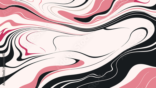 Minimalist Fluid Ink Illustration Sophisticated Sweeping Curves and Abstract Marble Texture.eps