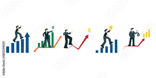 Business Growth Flat Illustration