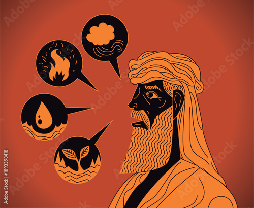 empedocles greek philosopher explaining the four elements of nature