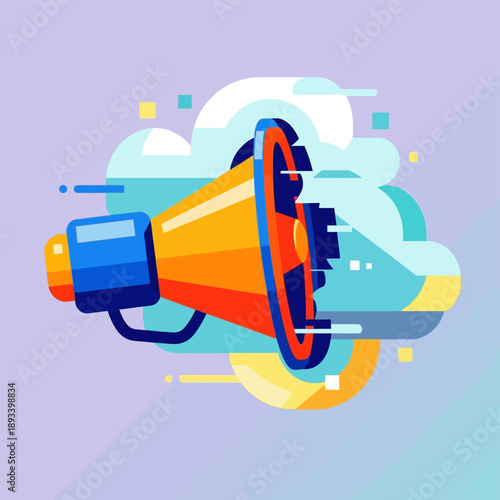 Megaphone Loudspeaker Communication Tool Device.