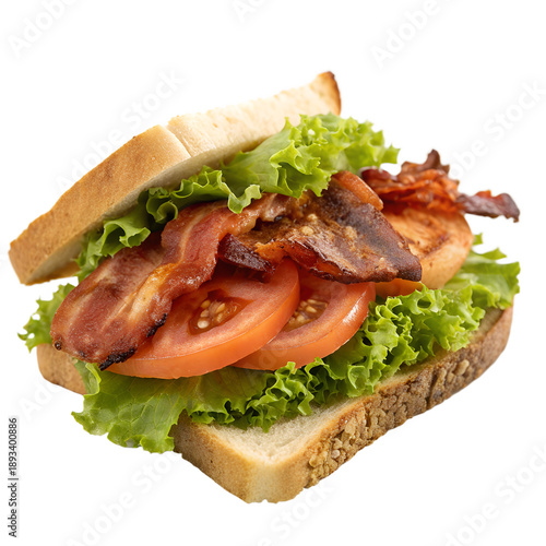 BLT sandwich isolated on transparent background