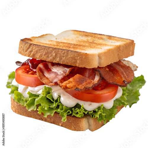 BLT sandwich isolated on transparent background
