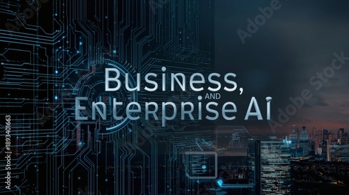 An abstract technology background featuring a circuit board with binary code represents a digital network concept for cloud data and global business software design