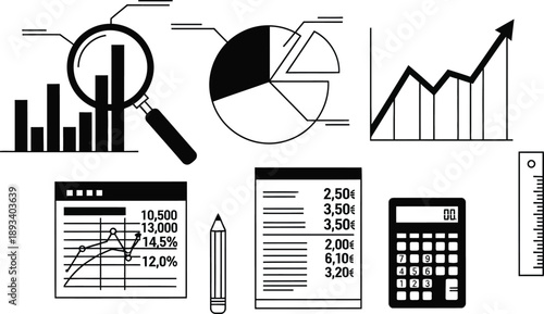 Financial Analysis Charts and Data Visualization for Investment Insights