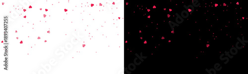 Fotografi falling red heart confetti romantic particles celebration love valentine light s