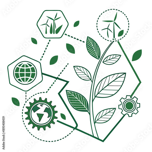 You Re In Control Sustainable Future Abstract Illu (2) SVG Vector Design