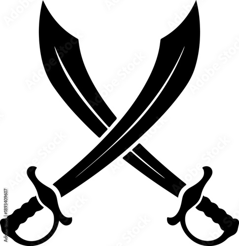 Crossed swords symbol - pirate icon