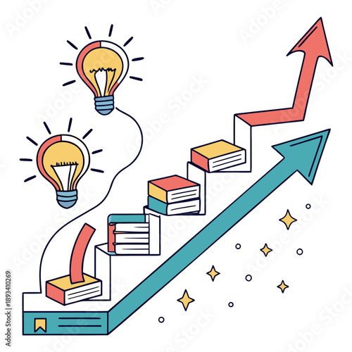 Study Motivation Abstract Illustration  White Back (2) SVG Vector Design