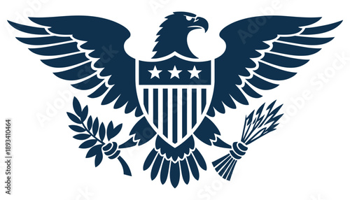 American Eagle Emblem Vector Illustration