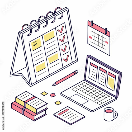 Study Planning Clarity Illustration  White Backgro SVG Vector Design