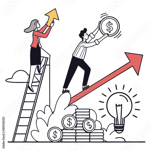 Startup Funding And Investment Illustration  Minim SVG Vector Design