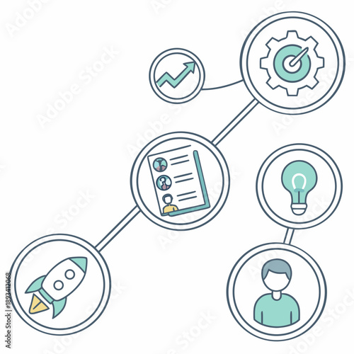 Startup Execution Strategy Illustration  Minimal V (2) SVG Vector Design