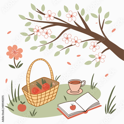 Spring Nature Lifestyle Objects Illustration  Flat (2) SVG Vector Design
