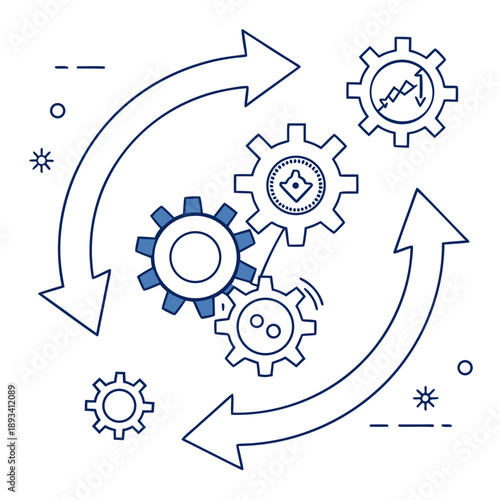 Strategic Business Execution Illustration  Minimal (2) SVG Vector Design