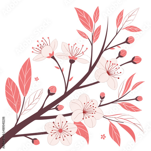 Spring Nature Abstract Composition  Flat Vector  W (3) SVG Vector Design
