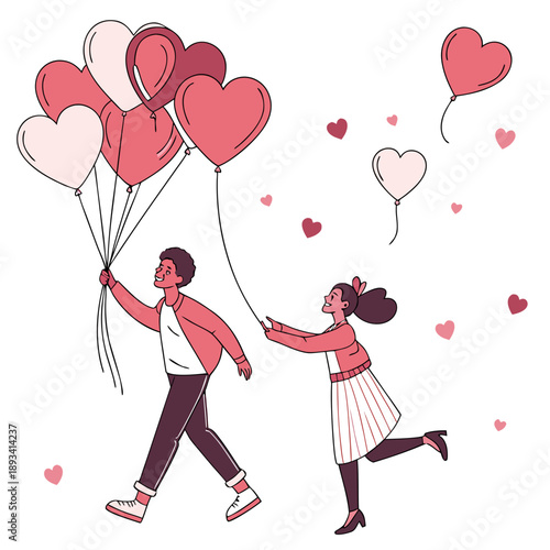 Valentine S Joy And Happiness Illustration  Clean  (2) SVG Vector Design