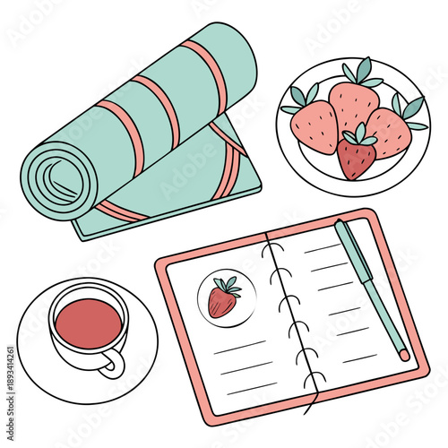 Wellness And Self Care Lifestyle Illustration  Cle (2) SVG Vector Design