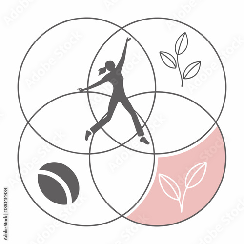 Wellness Productivity Balance Illustration  Minima SVG Vector Design