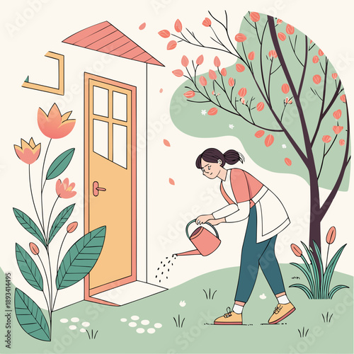 Spring Refresh Lifestyle Concept (2) SVG Vector Design