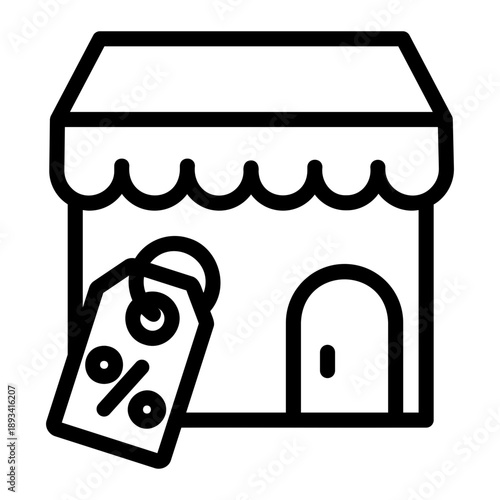store sale Line Icon