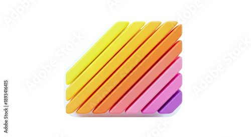 Gradient Stripes Abstract Shape