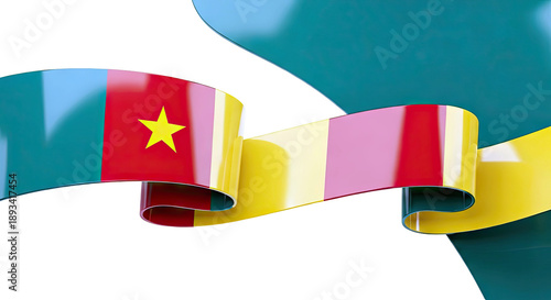 Cameroon Flag Ribbon