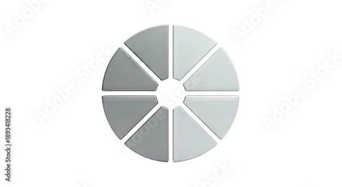 Grey segmented circle loading icon