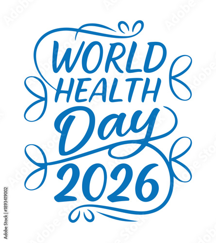 Wallpaper Mural World Health Day Awareness Typography Vector Illustration Background Torontodigital.ca